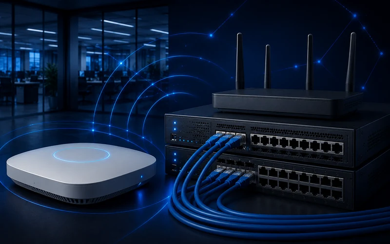 Business wired and wireless network equipment